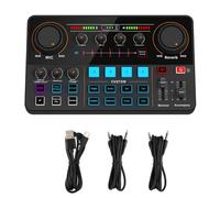 Sxmrmnx Nueva tarjeta de sonido H500 transmisión en de 12 tonos electrónicos, cambiador de voz para teléfono móvil y computadora