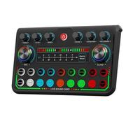 Sxmrmnx P99 Live Sound Card Mixer Podcast Sound Board Voice Sound Board para teléfono, PC, computadora, DJ-Music Studio Mixer