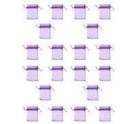 Sxmrmnx Paquete de 20 hermosas bolsas de organza oscura para regalo y recuerdos de 7 cm x 9 cm