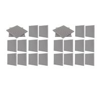 Sxmrmnx Paquete de 24 paneles acústicos autoadhesivos, paneles de espuma a prueba de sonido, paneles de pared insonorizados de alta densidad para el hogar (gris)