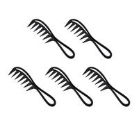 Sxmrmnx Peine de plástico de dientes anchos, desenredante, para peluquería, peluquería, masaje, herramienta de peinado