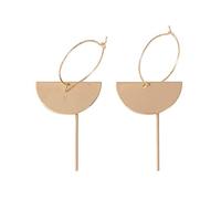Sxmrmnx Pendientes de punk, simples semicirculares, para mujer, joyería, Metal