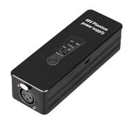 Sxmrmnx Phantom - Fuente de alimentación 48 V amplificador de micrófono recargable portátil para micrófonos de condensador, preamplificador de estudio de grabación