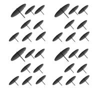 Sxmrmnx Portavelas de de adviento, 8 cm, portavelas de metal, placa de vela de Navidad con , 32 unidades, color negro