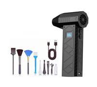 Sxmrmnx Potente ventilador turbo de alta velocidad 130000 RPM 4 velocidades ajustables, kit de plumero de aire para coche, computadora, teclado, lente A