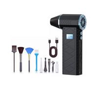 Sxmrmnx Potente ventilador turbo de alta velocidad 130000 RPM 4 velocidades ajustables, kit de plumero de aire para coche, computadora, teclado, lente C