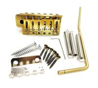 Sxmrmnx Puente de cobre de seis puntos para guitarra eléctrica, puente de tono extendido, puente basculante único