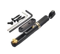 Sxmrmnx Puente de guitarra eléctrica sin cabeza con llave para guitarra eléctrica sin cabeza, color negro