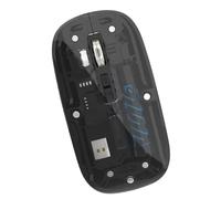 Sxmrmnx Ratón inalámbrico transparente, modo dual, 2.4G, Bluetooth, recargable, silencioso, inalámbrico, para PC, portátil, C