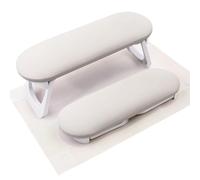 Sxmrmnx Reposabrazos plegable de piel sintética para uñas acrílicas, soporte de mano, almohada de mano para decoración de uñas