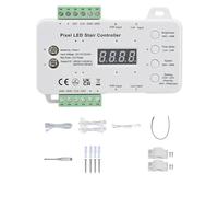 Sxmrmnx Sensor de movimiento LED para escalera, controlador de luces LED RGB con sensor de luz diurna, controlador de iluminación de escalera