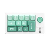 Sxmrmnx Teclado mecánico digital RGB intercambiable en caliente, macro con cable, teclado mecánico para juegos, joystick, color verde personalizado