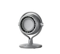 Sxmrmnx Ventilador de escritorio multifunción de 2400 mAh, batería de litio de alta capacidad, ventilador portátil continuo de alta eficiencia, color gris
