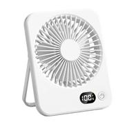 Sxmrmnx Ventilador de escritorio portátil recargable de larga resistencia ultrafino con potente flujo de aire, silencioso y plegable