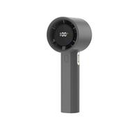 Sxmrmnx Ventilador de mano de alta velocidad portátil pequeño ventilador eléctrico de carga USB de alta potencia eólica pantalla digital ventilador de escritorio (gris oscuro)