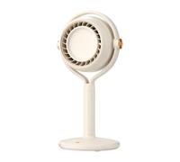 Sxmrmnx Ventilador vertical multifunción de 2400 mAh, batería de litio de alta capacidad, ventilador portátil continuo de alta eficiencia, color beige
