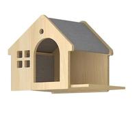 Sxmrmnx Villa - Cama para gatos tipo pared, estante de pared para gatos de madera maciza
