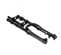 SXNFSX Horquilla de suspensión para Bicicleta de montaña, Nieve y Playa, 20 x 4.0, Delantera Ancha, de Descenso, con Doble Recorrido de Hombro, 120 mm, Ajuste Manual (Negro)