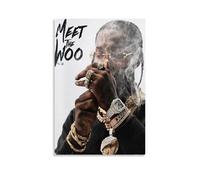 SXNRVM Meet The Woo 2-Pop Smoke- Decoración moderna de alta definición impresa multiescena para el hogar, pinturas de pared impermeables en salas de estar, dormitorios, oficinas y baños, 20 x 30 cm