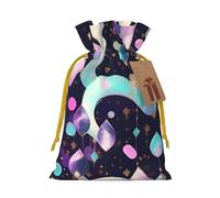 SXOOGE Bolsa de regalo con bonito patrón brillante con asas y etiqueta, perfecta para Navidad, vacaciones, cumpleaños, boda o regalo diario