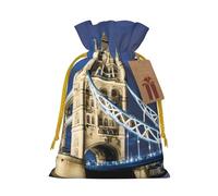 SXOOGE Tower Bridge in London - Bolsa de regalo con asas y etiqueta, perfecta para Navidad, vacaciones, cumpleaños, boda o regalo diario
