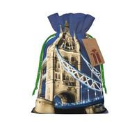 SXOOGE Tower Bridge in London - Bolsa de regalo con asas y etiqueta, perfecta para Navidad, vacaciones, cumpleaños, boda o regalo diario
