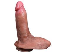 SXOVO Consolador Realístico con Fuerte Ventosa, Consolador de Silicona Líquida Realístico Consolador Anal Pene Juguete Sexual para Mujer y Hombre (L)