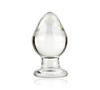 SXOVO Crystal Glass Anal Plug 6cm Clear Glass Dildo Anal Plug Classic Dildo Anal Dildo Anal Toy Juguetes sexuales masculinos y femeninos