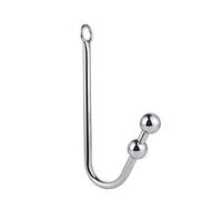 SXOVO Metal Anal Beads Anus Masturbator Butt Plug con anillo Mango Bundle SM Juegos Juguetes sexuales para mujeres y hombres (2 Bolas)