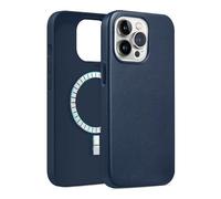 SXP Funda Piel Sintética Compatible con iPhone 15 Pro Max. Compatible MagSafe, [Aro magnético][Cuero Sintético Ecológico][Botones Metálicos][Interior Microfibra] Carcasa para iPhone 15 Pro Max Azul.