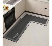 SXQCKJ Dibujo Animado Alfombra Cocina Forma L Tierra Diatomácea Absorbe Agua & Aceite Antimanchas Antideslizante Resistente Desgaste Limpiable Paño Fácil Cuidar(MKitche,L,39.37" x 59.06" x 17.72")