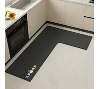 SXQCKJ Dibujo Animado Alfombra Cocina Forma L Tierra Diatomácea Absorbe Agua & Aceite Antimanchas Antideslizante Resistente Desgaste Limpiable Paño Fácil Cuidar(MMaster,L,39.37" x 59.06" x 17.72")