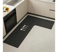 SXQCKJ Dibujo Animado Alfombra Cocina Forma L Tierra Diatomácea Absorbe Agua & Aceite Antimanchas Antideslizante Resistente Desgaste Limpiable Paño Fácil Cuidar(Spoon,L,39.37" x 59.06" x 17.72")