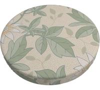 SXQCKJ Funda de Cojín para Silla de Bar Redonda con Diseño Geométrico A Cuadros, Fundas para Taburete con Borde Elástico y Diseño Minimalista de Flores(Minimalist Flowers (2),12 Inch)