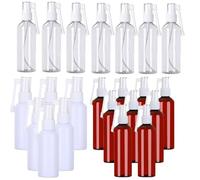 SXQIX 50 unidades de botella de spray nasal plástica vacía, 10-120 ml, con boquilla larga, contenedor ligero, atomizador para limpiar nariz, bomba de nebulización rellenable (50,20ml,transparente)