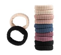 SXQLYH 10 gomas para el pelo, sin costuras, de algodón, elásticas, bonitas, suaves y elásticas, para cabello grueso, pesado, largo y rizado, sin pliegues, sin interrupción (B)