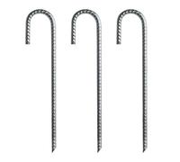 SXRQ 3 piezas L/Ushape - Estacas de acero galvanizado para trampolines, estacas de suelo de acero galvanizado, estacas para tienda de campaña, paisaje, jardín, estacas de suelo