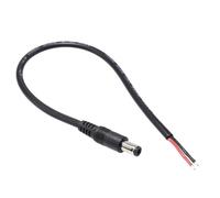 SXRQ Cable de alimentación DC6330 de 6,3 mm x 3,0 mm, enchufe macho a cable desnudo de 2 pines, extremo abierto, repuesto negro y rojo
