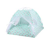SXRQ Cama tipo tipi para mascotas, para perros y gatos, para acampar al aire libre, portátil, transpirable, fácil de transportar para interiores y exteriores, para interiores y exteriores