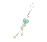 SXRQ Correa de teléfono acrílica con diseño de corazón de flores de mármol único y llavero, cadena de teléfono de mano para accesorios elegantes, cordón colorido