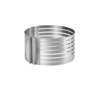 SXRQ Cortador de pasteles ajustable y cortador de capas de molde, nivelador de acero inoxidable, anillo de corte de 16 a 20 cm, herramienta para hornear ajustable