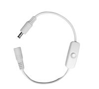 SXRQ DC5521 - Cable de extensión de alimentación con conmutador de 5,5 x 2,1 mm macho a hembra para tiras de luces LED y cámaras CCTV, cable accesorio electrónico
