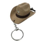SXRQ Elegante llavero con colgante de sombrero de vaquero occidental, práctico llavero de cuero, bolsa portátil, decoración para mujer