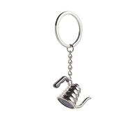 SXRQ Elegante llavero con temática de café en miniatura, llavero de herramienta de café auténtico, accesorios de café para amantes de la moda, regalos únicos, Olla Yunduo, Talla única