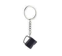 SXRQ Elegante llavero con temática de café en miniatura, llavero de herramienta de café auténtico, accesorios de café para amantes de la moda, regalos únicos, Taza de arte latte, Talla única