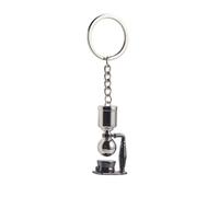 SXRQ Elegante llavero con temática de café en miniatura, llavero de herramienta de café auténtico, accesorios de café para amantes de la moda, regalos únicos, Olla de sifón, Talla única