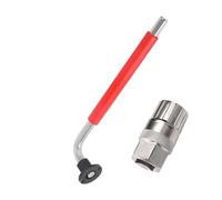 SXRQ Herramienta compacta en forma de L para pedalier de bicicleta, agarre antideslizante, extractores de bielas para reparaciones seguras y eficientes
