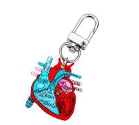 SXRQ Llavero con diagrama de corazón humano, accesorio detallado para enseñar anatomía a adultos y niños, llavero médico enfermera, Corazón 3, Talla única