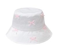 SXRQ Sombrero de pescador con lazo, ala ancha, transpirable, para pesca, para mujer, primavera, calle, pescador, sol, moño, sombrero de pescador para primavera, blanco, Talla única