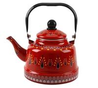 SXSaelciun Cafetera Vintage, Tetera Vintage esmaltada con asa Plegable ergonómica, cafetera para Camping, Tetera Retro esmaltada para cocinas de Gas e inducción.
